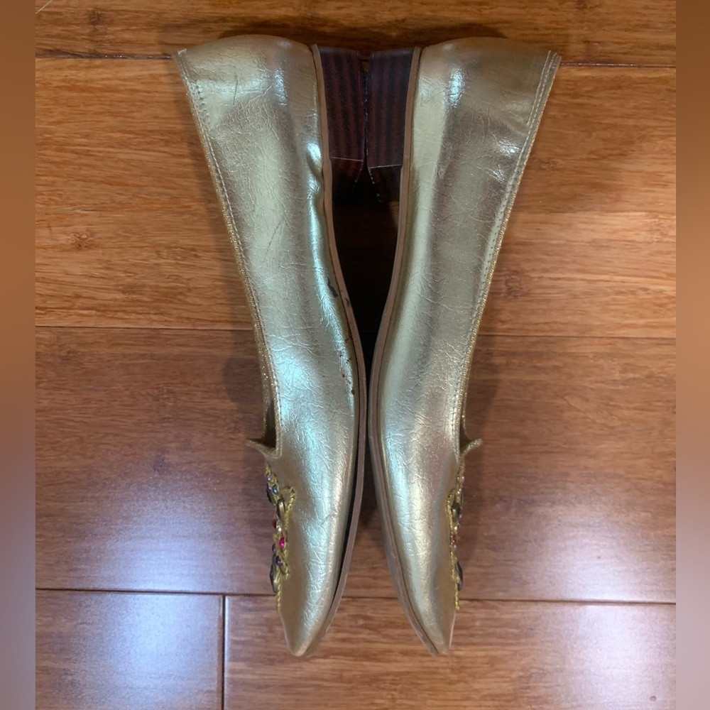 Vintage 80’s gold bejeweled Browsabout size 7.5 - Picture 3 of 6